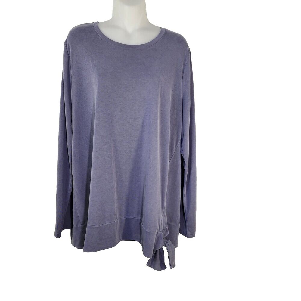 Banana Republic Womens Tunic Top Size XL Tie Front Sandwash Long Sleeve Gray